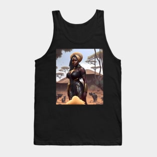 African Goddess: Cosmic Chic T-Shirt Tank Top